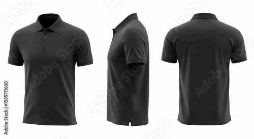 Sleek Black Polo Shirt A Versatile and Comfortable Wardrobe Staple for modern lifestyle.