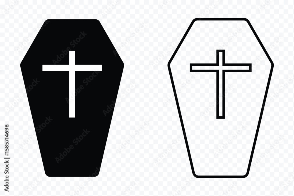 Fototapeta premium Tombstone icon. Rip grave icons set. Grave Vector Design Icon Style. Tomb Icon. tombstone with rip vector icon eps 10