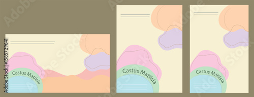 Set of boho in different scale 2:3, 3:4, 9:16. Boho in background, poster, cover, banner, card ect.