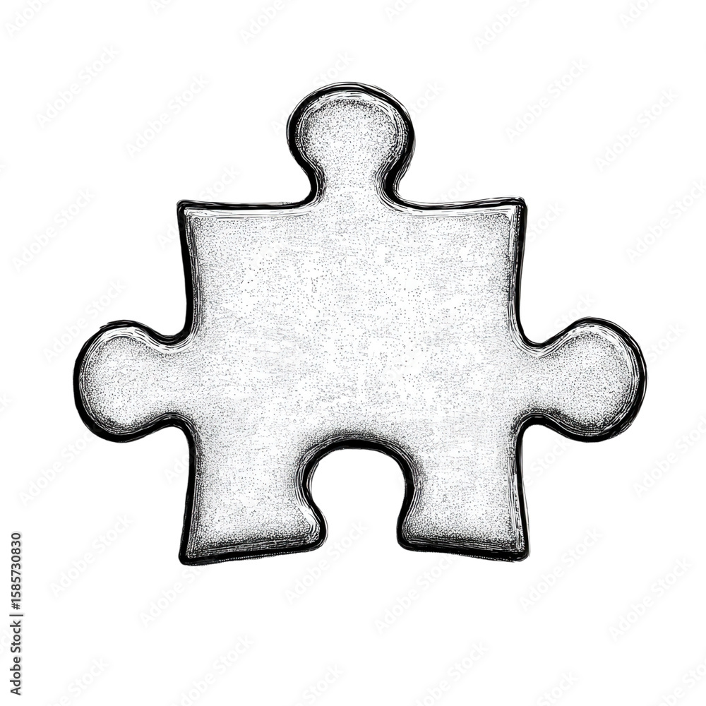 Single Metal Puzzle Piece with Shiny Surface and Unique Shape Single Metal Puzzle Piece with Shiny Surface and Unique Shape