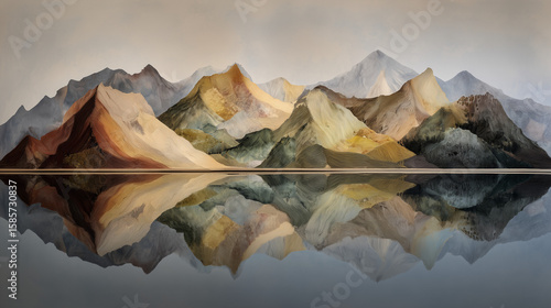 mountain reflection in the lake