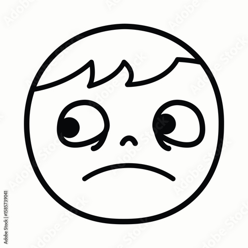 Annoyed Child Looking Away With a Cold and Indifferent Face