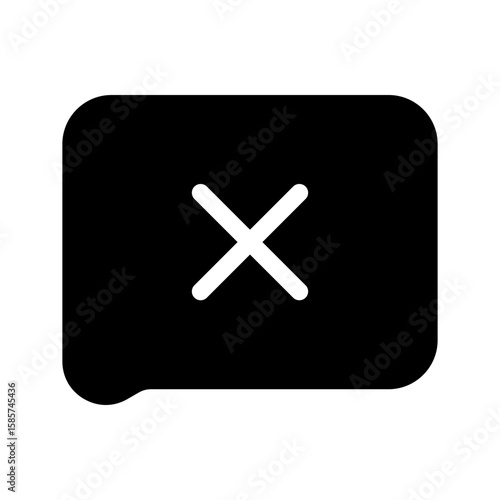 Block Chat Icon Vector Symbol Design Illustration