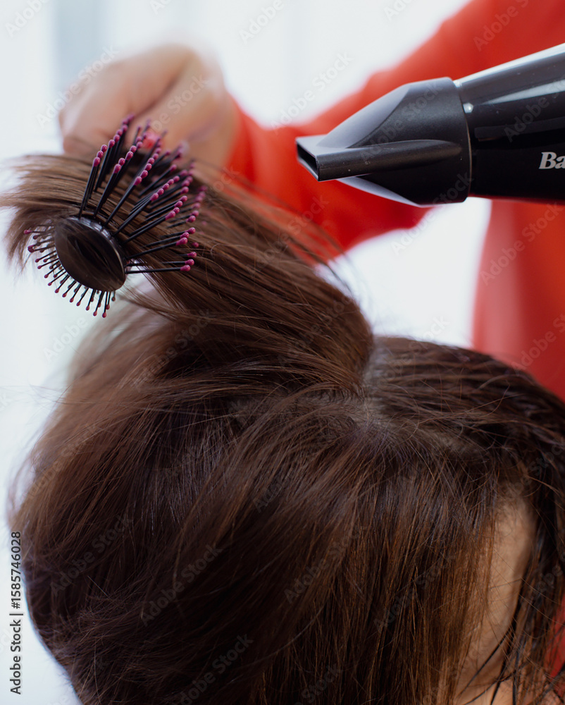 Fototapeta premium professional hairdresser with short hair