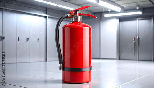 Wallpaper Mural Red Fire Extinguisher in Industrial Setting Torontodigital.ca