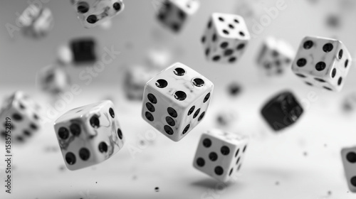 dice on a white background