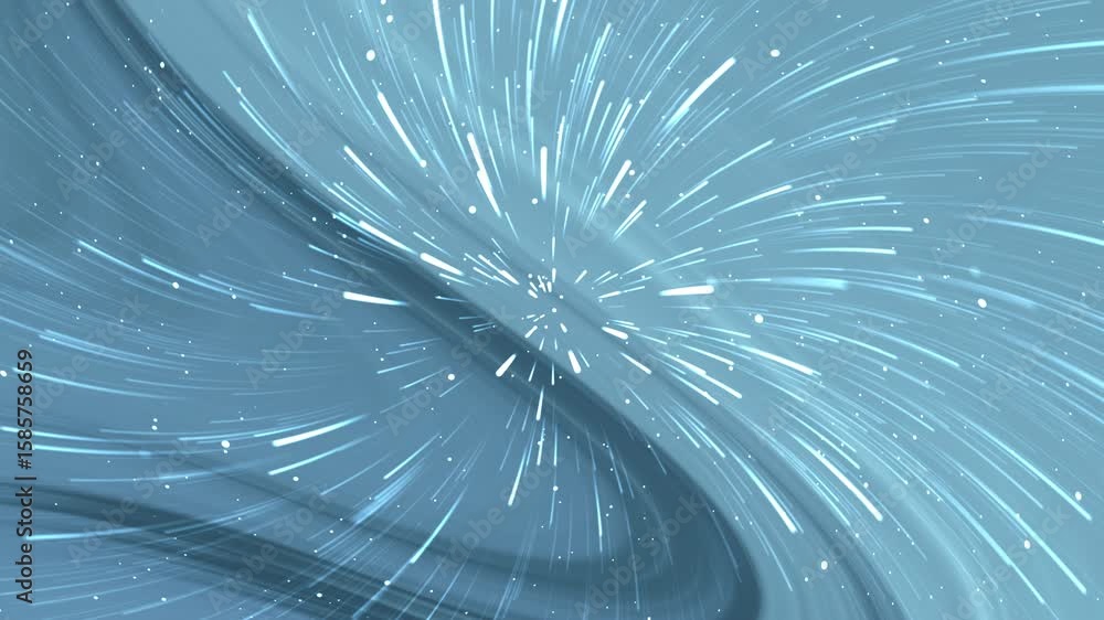 Flujo abstracto de partículas brillantes