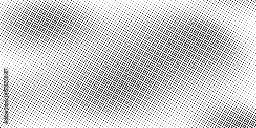 Grunge halftone gradient background. Faded grit noise texture. White and black sand wallpaper.