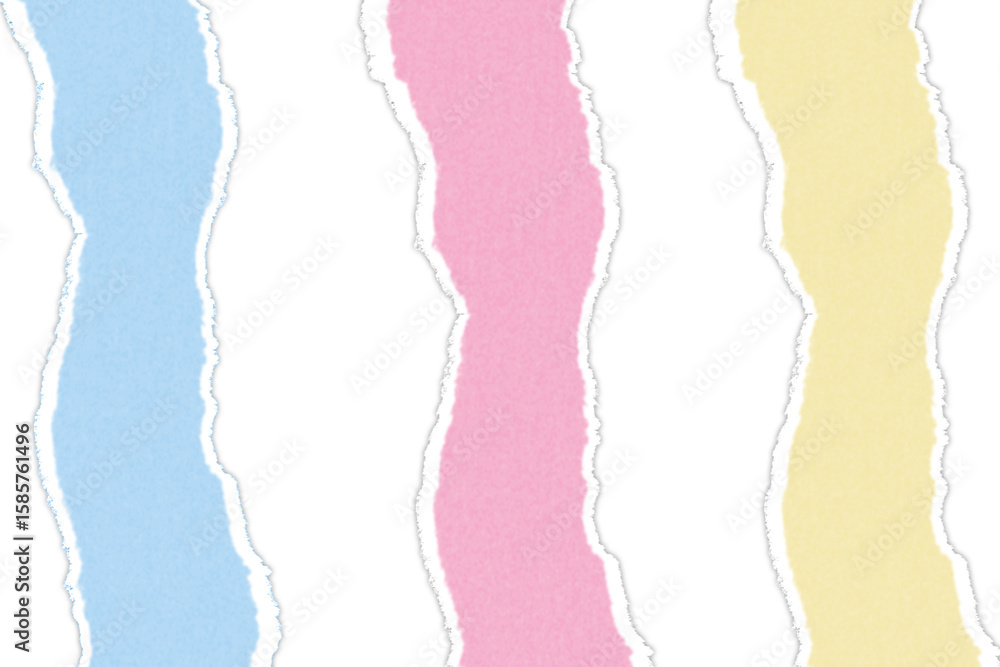 Fototapeta premium Realistic torn paper edge. Ripped color paper mockup isolated on transparent background. Piece of rip paper PNG. mockup template