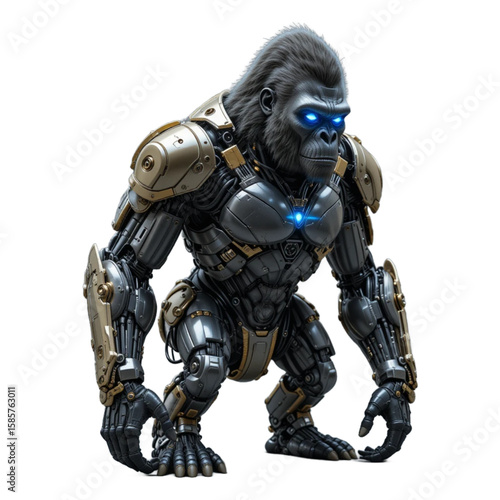a futuristic biomechanical gorilla
