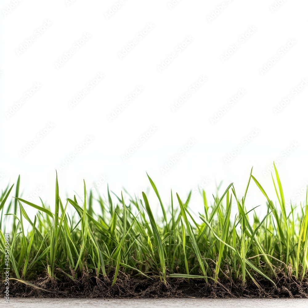 Fototapeta premium Close-up of vibrant green grass