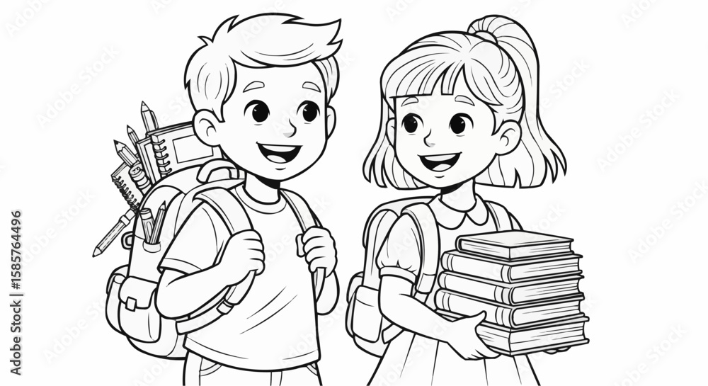 Fototapeta premium Back to School