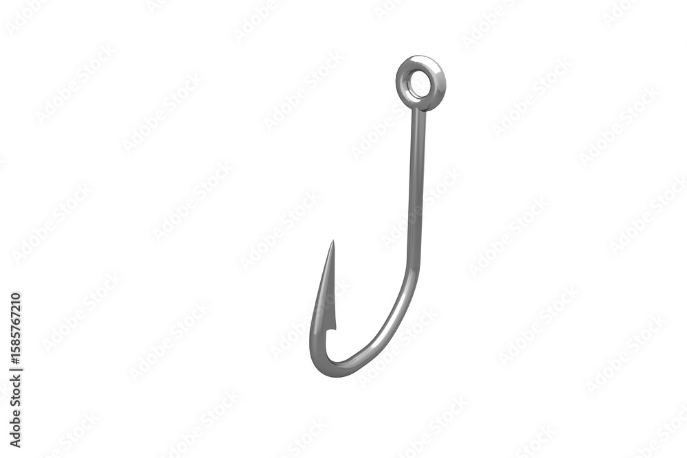 Steel hook over white background Steel hook over white background