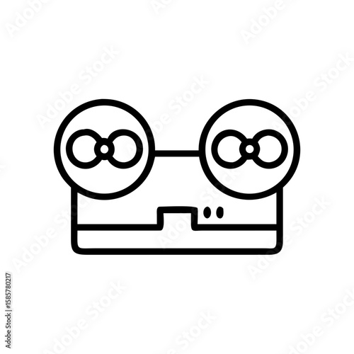Retro Reel-to-Reel Recorder Icon