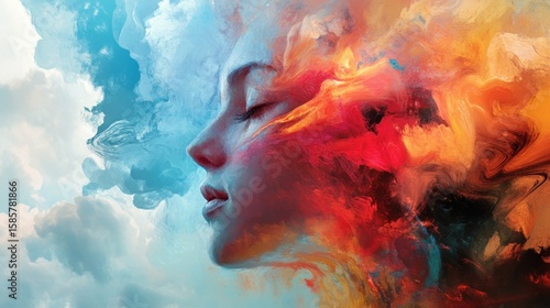 Abstract portrait of a woman