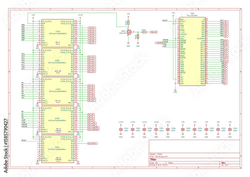 Naklejka KiCad Schaltplan ISA-Bus Treiber