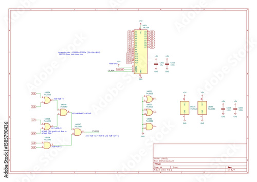 Plakat KiCad Schaltplan BIOS-Dekoder Logik
