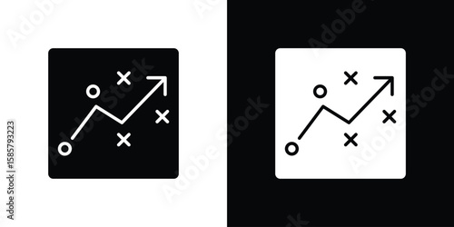 Bild auf Leinwand Tactical icon Flat Vector illustration. Simple black symbols