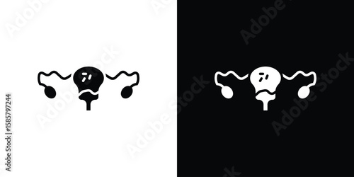 Foto Pelvic inflammatory disease icon Flat Vector illustration
