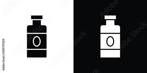 Olive oil icon Flat Vector illustration. Simple black symbols