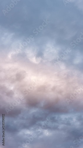 Vertical 4K timelapse of clouds. 