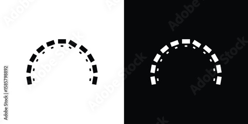 Lingual braces icon Flat Vector illustration. Simple black symbols