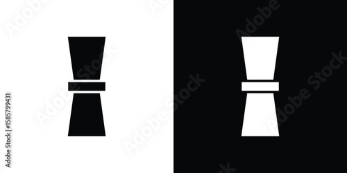 Jigger icon Flat Vector illustration. Simple black symbols