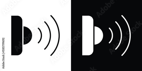 Infrared icon Flat Vector illustration. Simple black symbols