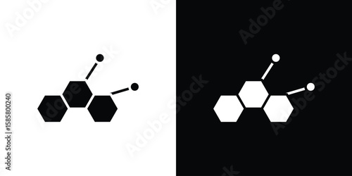 Foto Hormones icon Flat Vector illustration. Simple black symbols