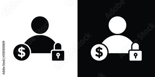 Guarantor icon Flat Vector illustration. Simple black symbols