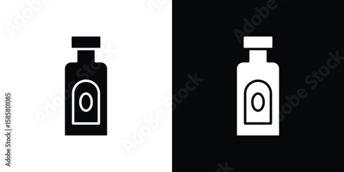 Gin icon Flat Vector illustration. Simple black symbols
