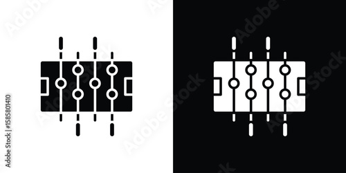 Foosball icon Flat Vector illustration. Simple black symbols