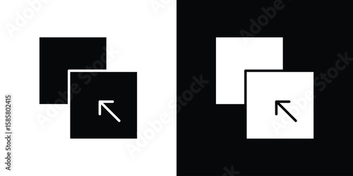Drag and drop icon Flat Vector illustration. Simple black symbols