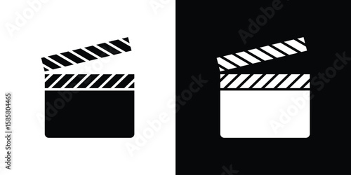 Bild auf Leinwand Cinema flapper icon Flat Vector illustration