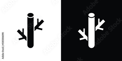 Foto Blood vessel icon Flat Vector illustration. Simple black symbols