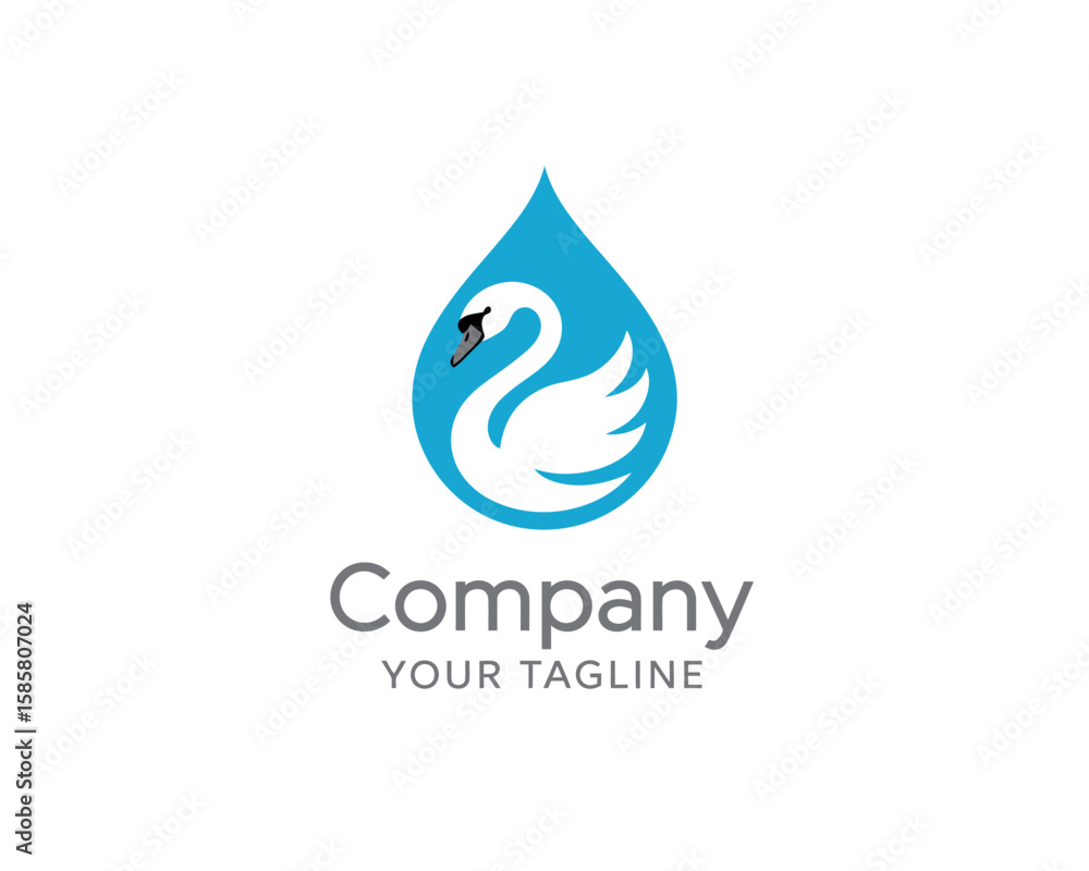 A stylish logo with an elegant swan inside a water droplet symbolizes grace and beauty, showcasing a premium brand identity focused on quality and sophistication. A stylish logo with an elegant swan inside a water droplet symbolizes grace and beauty, showcasing a premium brand identity focused on quality and sophistication.