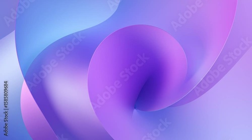 Serene looping animation of a soft, morphing 3D object. Abstract background with a calming lavender, blue, and purple pastel gradient for wellness or tech themes.

