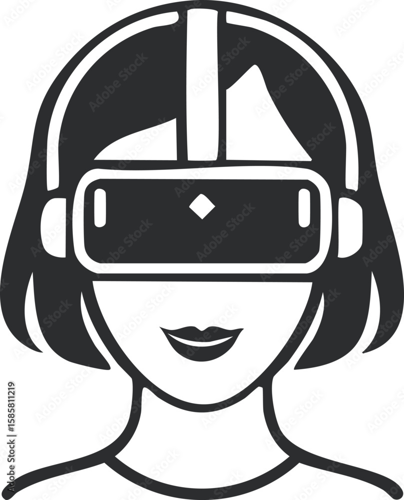 Fototapeta premium Virtual reality glasses icon. VR concept sign