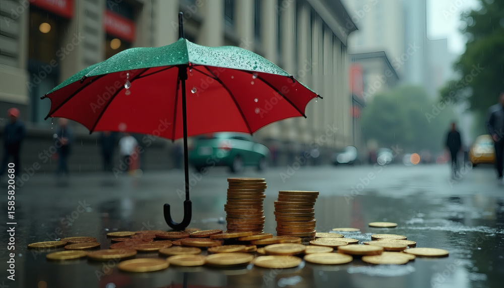 custom made wallpaper toronto digitalEconomic Forecast Financial Future Currency Protection Wealth Preservation Saving Money Insurance Concept Financial
