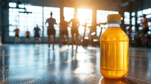 Wallpaper Mural Post-Workout Hydration: Refreshing Beverage in Fitness Center Torontodigital.ca