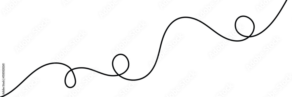 Φωτογραφία Long squiggly hand drawn line decoration element