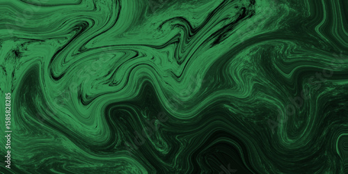 Abstract background of colorful liquid liner. Abstract texture of liquid acrylic. Macro mineral stone malachite on a white background	