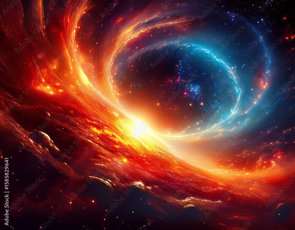 the fiery birth of a new galaxy the fiery birth of a new galaxy