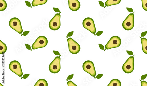 Avocado pattern geometric seamless. fresh avocados pattern.