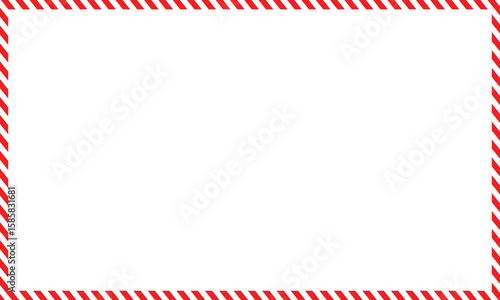 Candy cane frames. Christmas and New Year candy frame. Holiday x mas border. isolated on white background. Vector illustration. EPS 10 . 