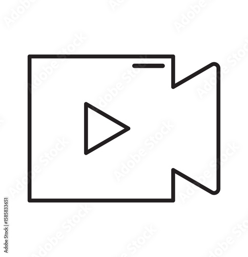 Video camera vector icon. Video camera icon for streaming. Facetime icons. video call sign. Video recording sign. Camcorder sign. Movie sign. Eps 10