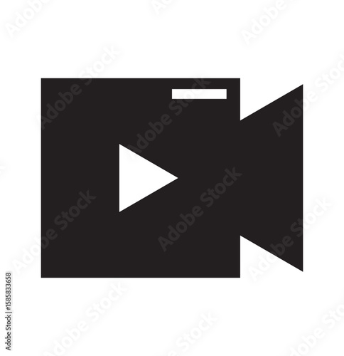 Video camera vector icon. Video camera icon for streaming. Facetime icons. video call sign. Video recording sign. Camcorder sign. Movie sign. Eps 10