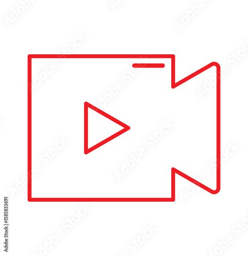 Video camera vector icon. Video camera icon for streaming. Facetime icons. video call sign. Video recording sign. Camcorder sign. Movie sign. Eps 10