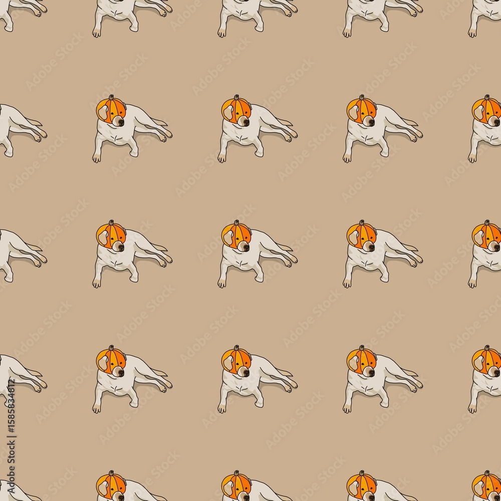 Naklejka premium seamless pattern with animals