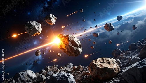 Wallpaper Mural Asteroid impact on a planet Torontodigital.ca